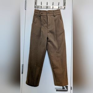 Jing.us Sloan dark khaki high waist pants, Size M